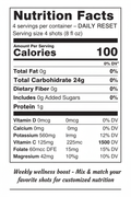 4 Shots Per Week Nutrition Facts